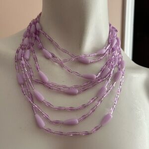 4/$100 WEST GERMANY Elegant Lavender Beaded Necklace 💜